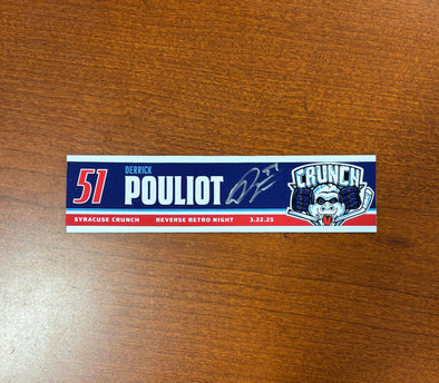 Signed #51 Derrick Pouliot Reverse Retro Nameplate - March 22, 2025