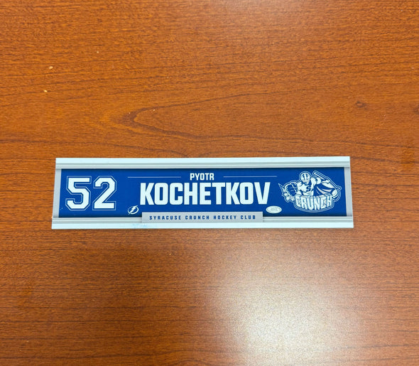 #52 Pyotr Kochetkov Away Nameplate 2023-24 Season