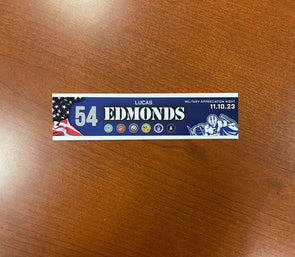 #54 Lucas Edmonds Military Appreciation Nameplate - November 10, 2023