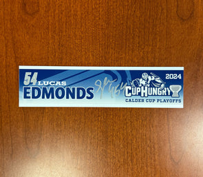 Signed #54 Lucas Edmonds Calder Cup Playoffs Nameplate - 2024