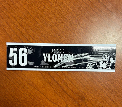 #56 Jesse Ylonen signed Military Appreciation Nameplate - November 9, 2024