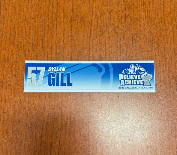#57 Dyllan Gill Calder Cup Playoffs Nameplate - 2025