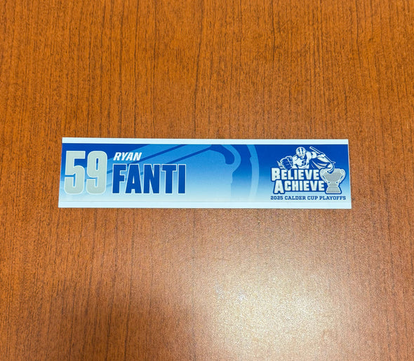 #59 Ryan Fanti Calder Cup Playoffs Nameplate - 2025