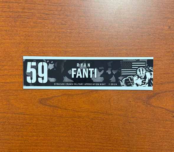 #59 Ryan Fanti Military Appreciation Nameplate - November 9, 2024