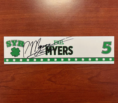 #5 Phil Myers Signed St. Patricks Day Nameplate