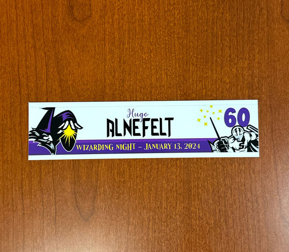 #60 Hugo Alnefelt Wizarding Night Nameplate - 2023-24 Season