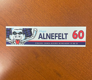 #60 Hugo Alnefelt White Reverse Retro Nameplate - 2023-24 Season