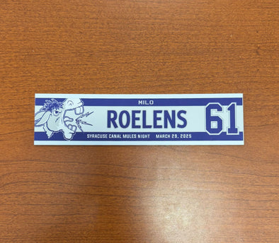 #61 Milo Roelens Syracuse Canal Mules Nameplate - March 29, 2025