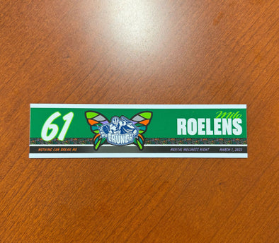 #61 Milo Roelens Mental Wellness Night Nameplate - March 1, 2025
