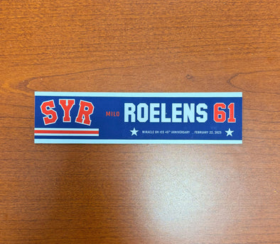 #61 Milo Roelens 45th Anniversary Miracle on Ice Nameplate - February 22, 2025
