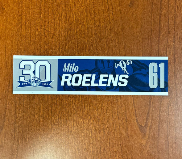 Signed #61 Milo Roelens 30th Nameplate 2023-24