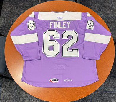 #62 Jack Finley Hockey Fights Cancer Jersey - November 30, 2024