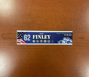 #62 Jack Finley Military Appreciation Nameplate - November 10, 2023