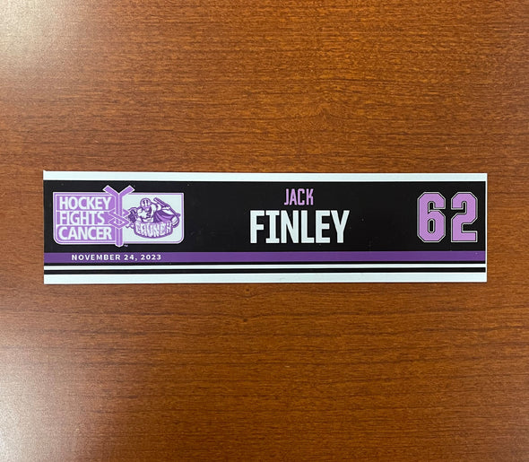 #62 Jack Finley Hockey Fights Cancer Nameplate - November 24, 2023