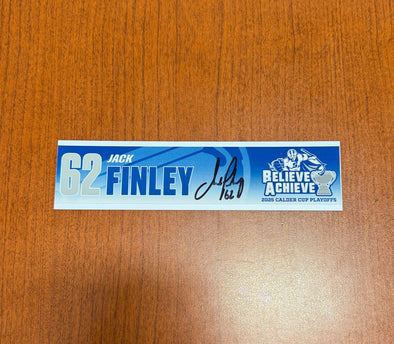 Signed #62 Jack Finley Calder Cup Playoffs Nameplate - 2025