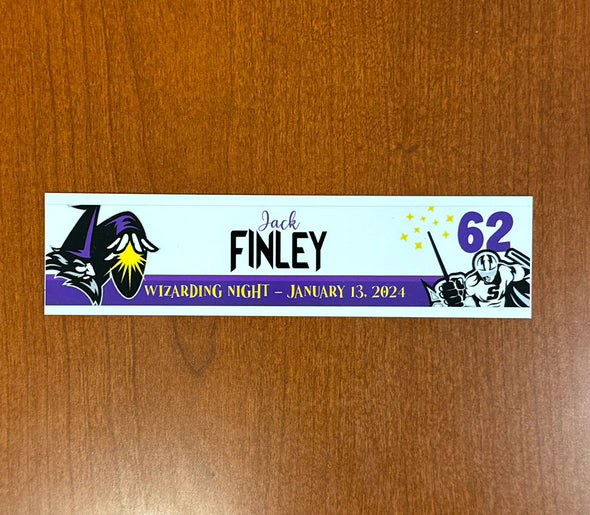 #62 Jack Finley Wizarding Night Nameplate - 2023-24 Season