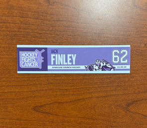 #62 Jack Finley Hockey Fights Cancer Nameplate - November 30, 2024