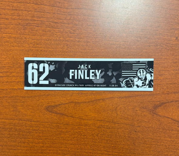 #62 Jack Finley Military Appreciation Nameplate - November 9, 2024