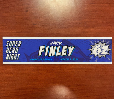 #62 Jack Finley Super Hero Night Nameplate