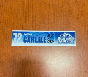 Signed #72 Declan Carlile Calder Cup Playoffs Nameplate - 2025
