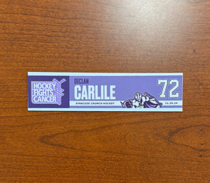 #72 Declan Carlile Hockey Fights Cancer Nameplate - November 30, 2024