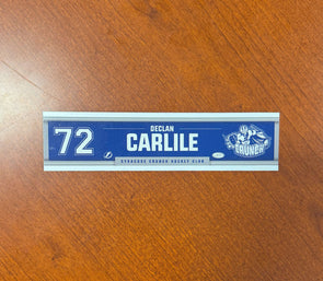 #72 Declan Carlile Away Nameplate 2024-25 Season