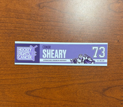 #73 Conor Sheary Hockey Fights Cancer Nameplate - November 30, 2024