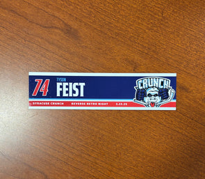 #74 Tyson Feist Reverse Retro Nameplate - March 22, 2025