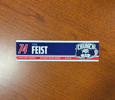 #74 Tyson Feist Reverse Retro Nameplate - March 22, 2025