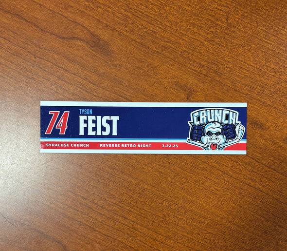 #74 Tyson Feist Reverse Retro Nameplate - March 22, 2025
