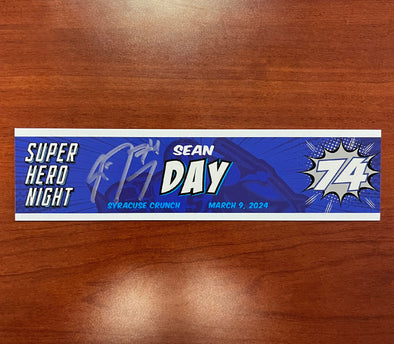 #74 Sean Day Signed Super Hero Night Nameplate