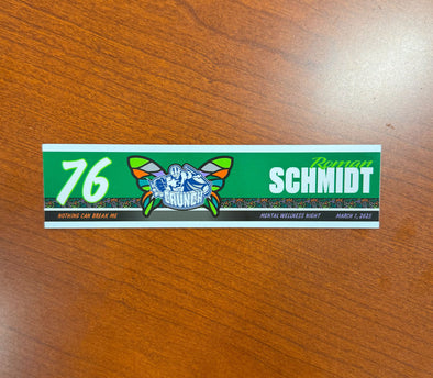#76 Roman Schmidt Mental Wellness Night Nameplate - March 1, 2025