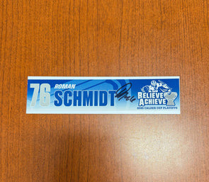 Signed #76 Roman Schmidt Calder Cup Playoffs Nameplate - 2025