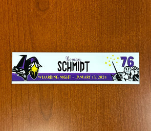 #76 Roman Schmidt Wizarding Night Nameplate - 2023-24 Season