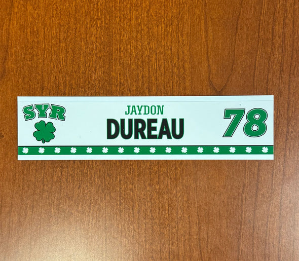 #78 Jaydon Dureau St. Patricks Day Nameplate