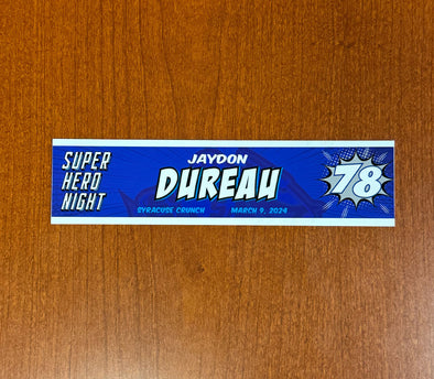 #78 Jaydon Dureau Superhero Night Nameplate