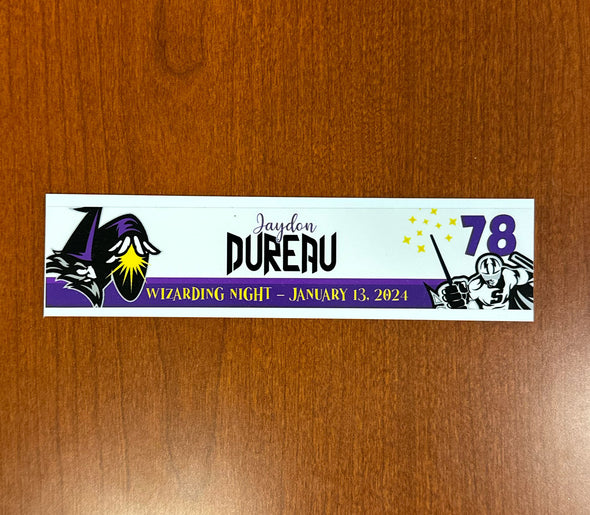 #78 Jaydon Dureau Wizarding Night Nameplate - 2023-24 Season