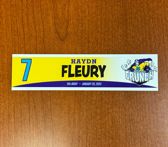 #7 Haydn Fleury 90s Night Nameplate - 2023-24 Season