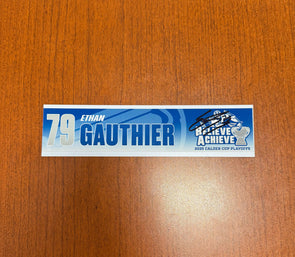 Signed #79 Ethan Gauthier Calder Cup Playoffs Nameplate - 2025