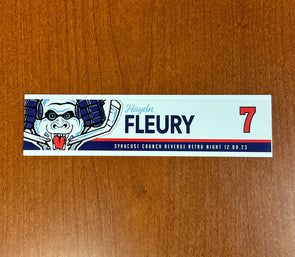 #7 Haydn Fleury White Reverse Retro Nameplate - 2023-24 Season