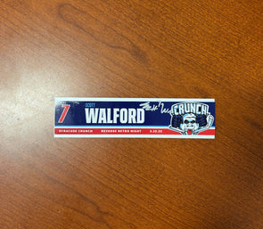 Signed #7 Scott Walford Reverse Retro Nameplate - March 22, 2025