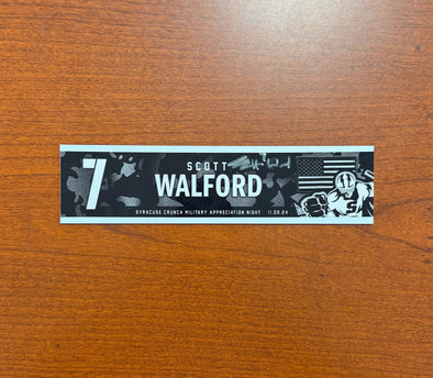 Signed #7 Scott Walford Military Appreciation Nameplate - November 9, 2024