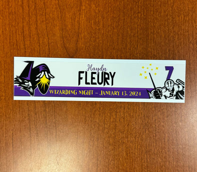 #7 Haydn Fleury Wizarding Night Nameplate - 2023-24 Season