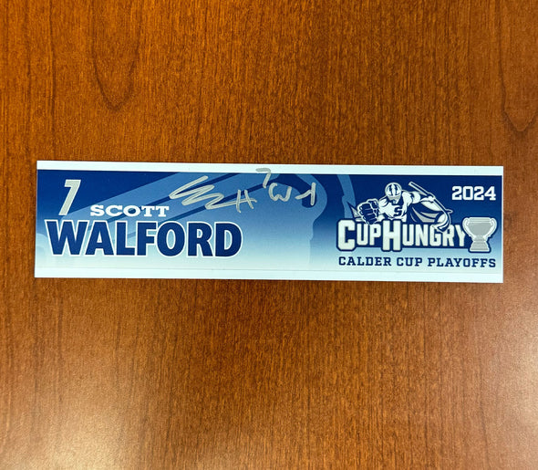 Signed #7 Scott Walford Calder Cup Playoffs Nameplate - 2024