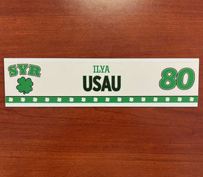 #80 Ilya Usau St. Patricks Day Nameplate