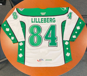 #84 Emil Lilleberg St. Patrick's Day Jersey - March 15, 2024