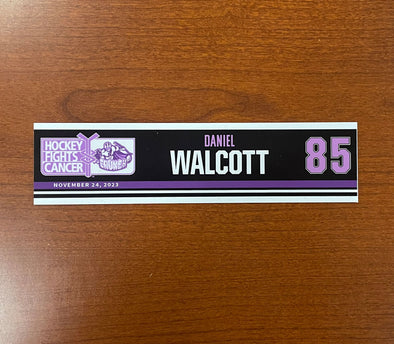 #85 Daniel Walcott Hockey Fights Cancer Nameplate - November 24, 2023