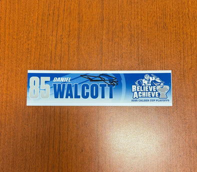 Signed #85 Daniel Walcott Calder Cup Playoffs Nameplate - 2025