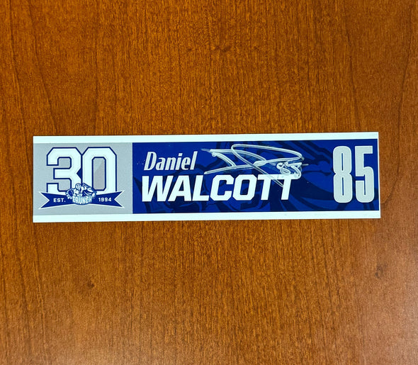 Signed #85 Daniel Walcott 30th Nameplate 2023-24