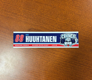 Signed #88 Niko Huuhtanen Reverse Retro Nameplate - March 22, 2025